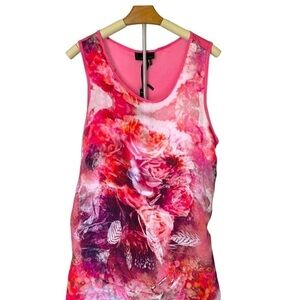 NWT Pink floral tank top women’s size Large Jeans by Buffalo